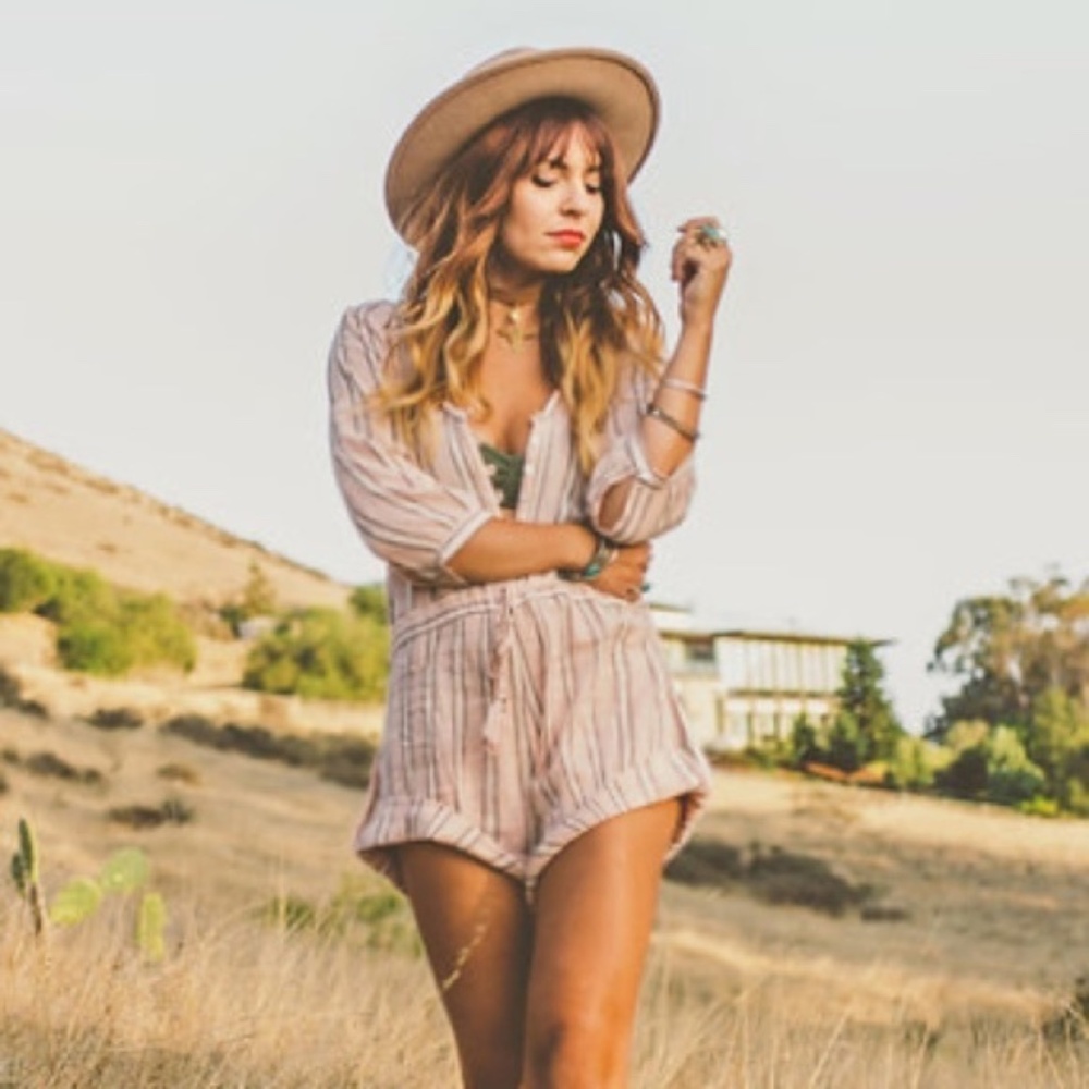 Spell striped Jumpsuit with Relaxed Fit